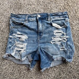 American Eagle Outfitters Ripped Blue Jean Shorts